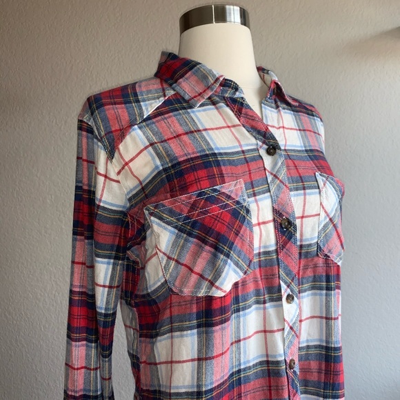 🍓Beautiful Abercrombie & Fitch Plaid Flannel Cotton Shirt like new confirmation - Picture 6 of 11